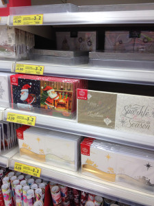 Christmas Cards on the shelves