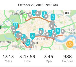 13.1 Miles of prime London walking