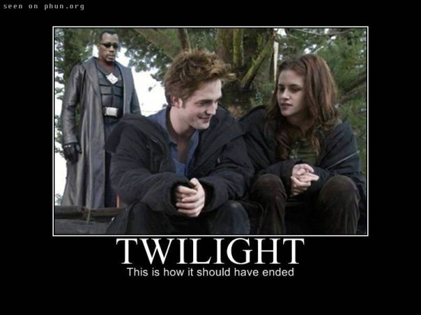 How Twilight Should Have Ended - Edward Cullen with Blade behind him