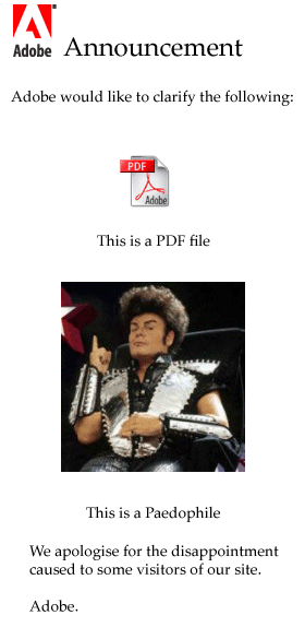 PDF file vs. Paedophile